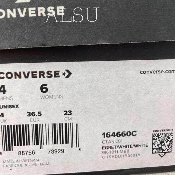 🌸Sale🌸 Converse Chuck Taylor All Star Low Canvas Egret Women's Size 164660C - Picture 13 of 13